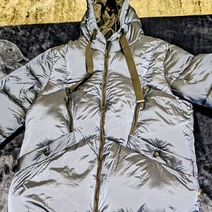 Spyder Womens Silver Puffer Jacket